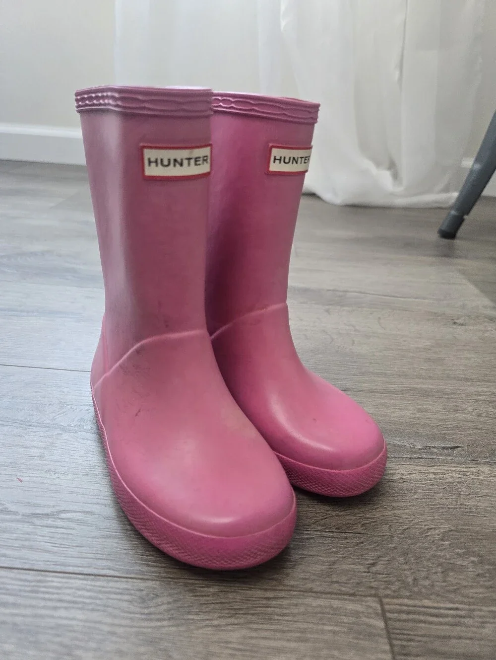 Hunter Kids First Classic Pink Rainboots Size 9 Outdoor Rain Waterproof